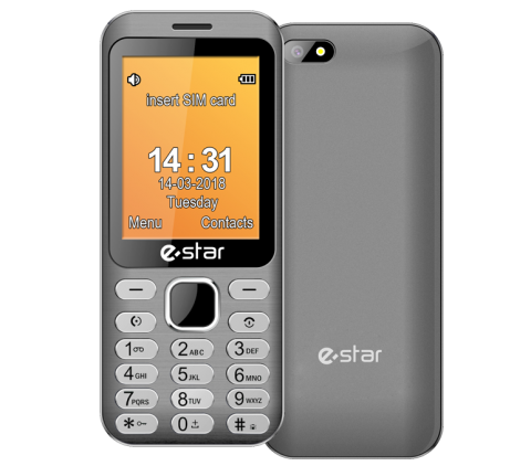 Mobilus telefonas eStar X28 Dual sidabrinis (silver)